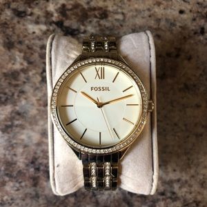 Gold Fossil Watch